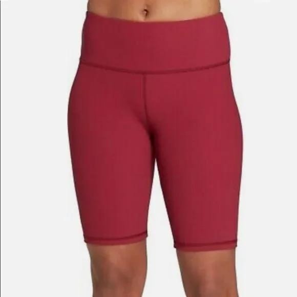 CALIA Pants - Calia Essential Rib High Rise Bike Short 10"